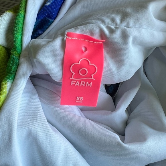 FARM Rio Tropical Fresh Faux Wrap One-Piece Swimsuit sz XS 195$ - Picture 5 of 5